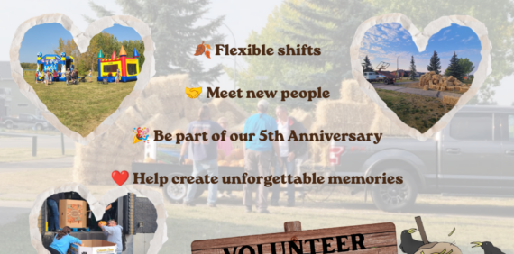 We’re looking for amazing volunteers to help make our 5th Annual Innisfail Harvest Festival a success!